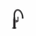 Kohler Single-Handle Bar Sink Faucet in Matte Black 28357-BL
